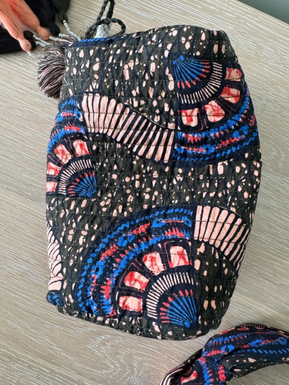 Ulla Johnson Makeup Bag with Tassel and Matching Headband